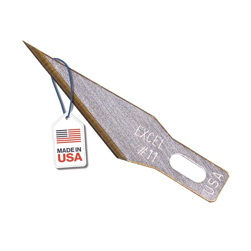 Excel Blades #11 Titanium Nitride Hobby Blades 50-Pack, Carbon Steel Precision Cutters