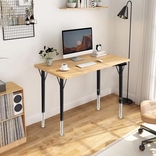Adjustable Table Legs, 19-30 inch for Activity & Office Tables - Set of 4 (Black)