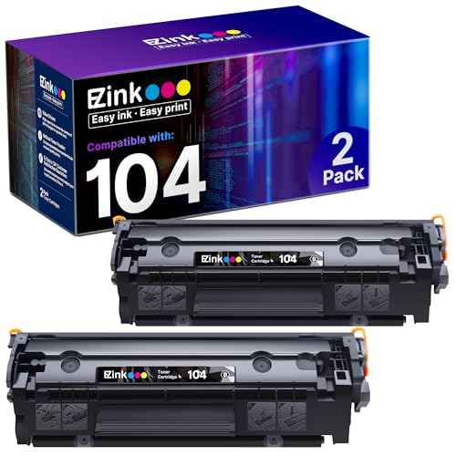 E-Z Ink Compatible Toner Cartridge Replacement for Canon 104 Black Toner Cartridge CRG104 CRG-104 to use with ImageClass D420 D480 MF4350d MF4150 MF4270 MF4370 MF4690 FAXPHONE L90 L120 (2 Pack)