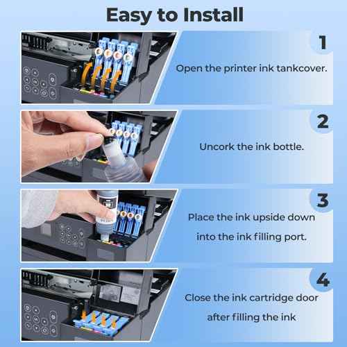 502 Ink Refill Bottle ET-2850 ET-3850 ET-2760 ET-2980 Replacement for 502 Ink Bottles for ET15000 ET-3830 ET-4850 ET 2850 ET 3850 ET 2760 ET-3843 ET-4760 ET-2750 ET-3760 ET3750 ET4750 Printer 10 Pack