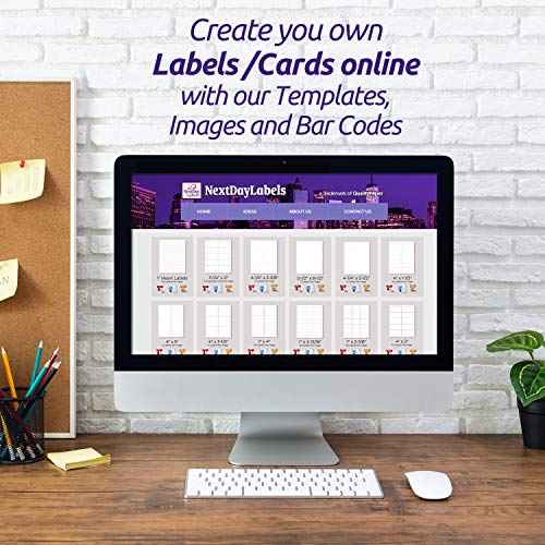 NextDayLabels ? 4¡± x 5¡± Rectangular Sticker Labels for Printer - White Laser/Inkjet Printer Labels Return Address Labels Shipping Label Stickers (250 Sheets, 4 Per Sheet, 1000 Labels)