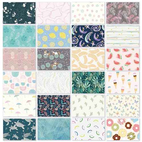 24 Pack Blank Greeting Cards for All Occasions, 4" x 6" Boxed Greeting Note Cards with Self-adhesive Envelopes, 24 Unique Designs - No Repeats