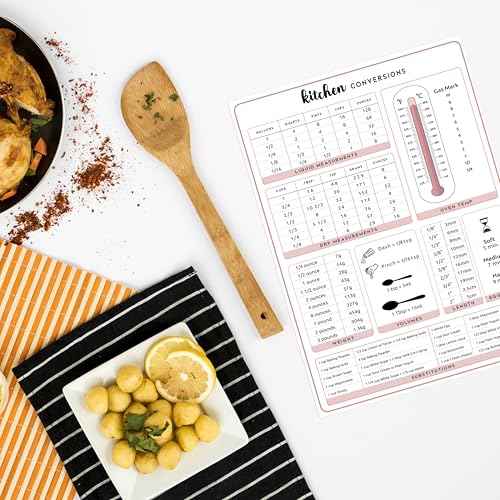 Meal Prep Bundle. Includes 1 Magnetic Acrylic Meal Planner Board, 1 Kitchen Conversion Chart Magnet, and 100 Freezer Labels for Food Storage & Organization