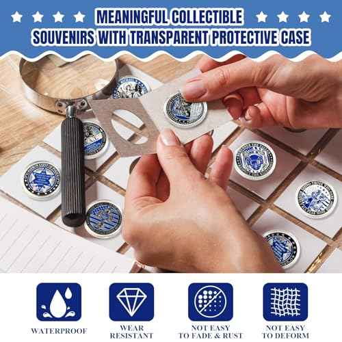 32 Pcs Police Challenge Coins Thank You for Your Service Police Gifts Patriotic Collectibles Commemorative Coins for Men Women Veterans Day Independence Favors(Novel)