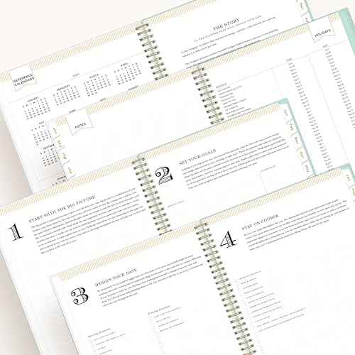 Blue Sky Day Designer 2026 Weekly and Monthly Planner Calendar, January 2026 - December 2026, 8.5" x 11", Flexible Cover, Durable Twin Wire Binding, Storage Pocket, Stickers, Secret Garden Mint
