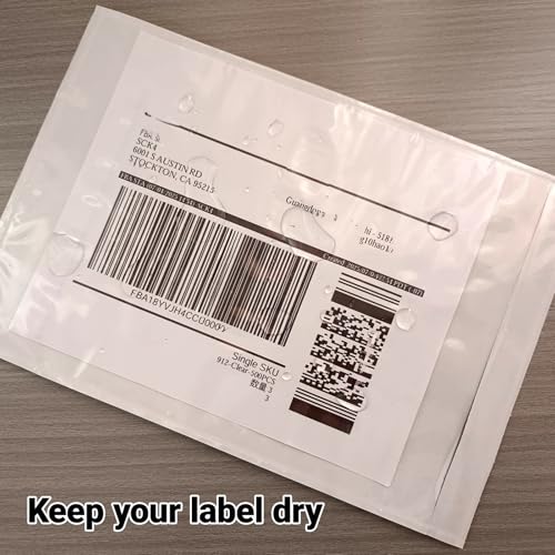 9.5 x 12 Inch Waterproof Packing List Envelopes 500 Pack - Self-Adhesive Shipping Bags