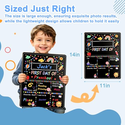 Reusable Double-Sided School Chalkboard Sign for First & Last Day Photos