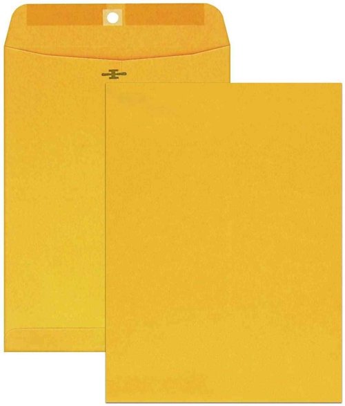Mead Mailing Envelopes, Clasp Closure, 9" X 12", All-Purpose 24-lb Paper, Brown Kraft Material, 20 per Box (76020) (Pack of 12)