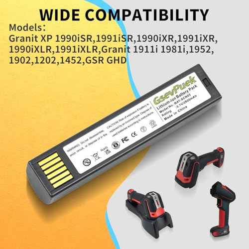 BAT-SCN05 battery Replacement for Hon¡®eywell Granit XP 1990iSR,1991iSR,1990iXR,1991iXR, 1990iXLR,1991iXL,Xenon 1902GHD,Xenon 1952,Xenon XP 1902GHD Barcode Scanner.50148009-001,Li-ion.2600mAh.