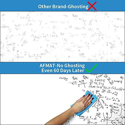 AFMAT PP06 White Board Wallpaper, Whiteboard Roll, Stick on White Boards for Wall, 1.5x11ft Peel and Stick Dry Erase Roll, Stain-Proof, Super Sticky Whiteboard Sticker for Wall/Table/Door, 2 Rolls