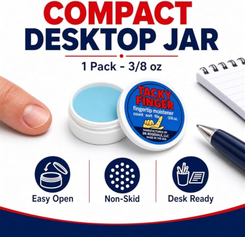 Fingertip Moistener Gel for Money Counting and Paper Handling - 2 Pack