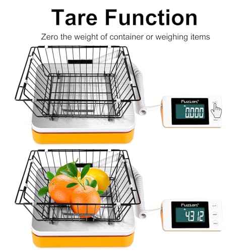 Fuzion Shipping Scale - Digital Postal Scale 110LB x 0.1oz, Large LCD Display, 5 Units, Scale for Packages, Postage - Dual Power Supply (Batteries & Adapter)
