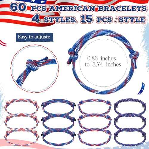 180 Pcs Veterans Day Gifts Bulk American Flag Souvenir Gifts American Flag Ballpoint Pens Rope Bracelets and Star Stripe Bookmarks Remembrance Day for Army Veterans Memorial Heroes Supplies