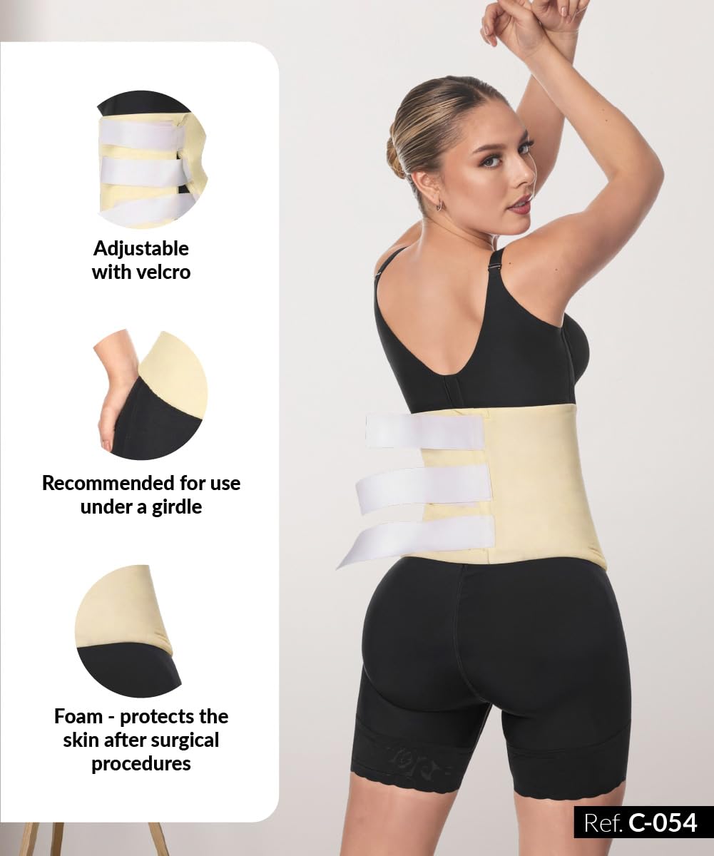 Forma Tu Cuerpo Lipo Foam 360 Long Post Surgery Abdominal Board for Lipo 360, Tummy Tuck, BBL Recovery, Compression Support, and Liposuction Supplies (Beige, M)