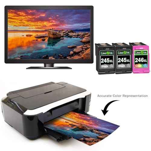 Limeink 3 Remanufactured Ink Cartridges Replacement for Canon 245xl Ink Cartridge for Canon 245 and 246 MG2522 Printer Cartridges 245 XL Black Cartridge 246xl Color 2BK1C