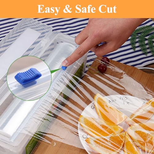 GEGADO Fit 12in Reusable Plastic Wrap Cutter - 4 Pack Two-Way Slide Dispenser