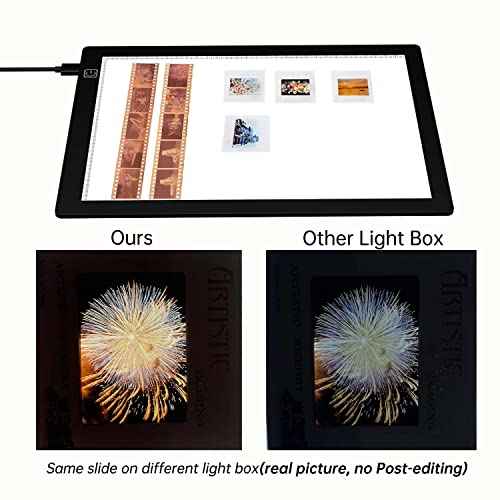 Slide Viewer Light Box 5600K 12¡±x8¡± Ultra-Thin Adjustable Brightness Backlight for Slides and Film Negative Scanning