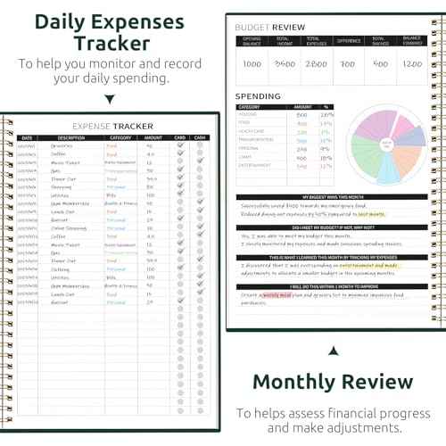 Budget Planner - Monthly Budget Book with Expense Tracker Notebook, Undated Bill Organizer & Finance Planner to Take Control of Your Money, 2025-2026 Account Book to Manage Your Finances-Dark Green