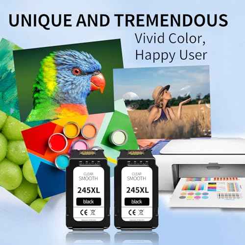 245XL Black Ink Cartridge Replacement for Canon PG-245 PG-245XL PG 245 245XL 245 XL PG-243 Used in Canon PIXMA MX492 MX490 MG2920 MG2420 MG2520