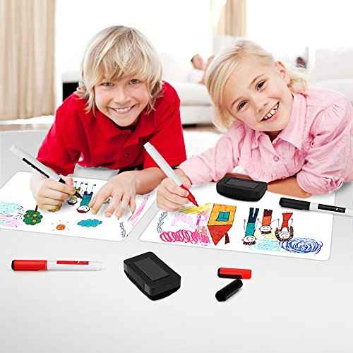 Magnetic Dry Erase Board Fridge White Board Sheet 20x13 inch, Flexible Large Refrigerator Magnets Whiteboard Planner for Home Kitchen, 2 Markers and Eraser