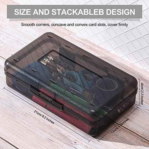 Leelosp 12 Pack Clear Pencil Boxes for School Bulk Plastic Pencil Case with Lid Hard Large Crayon Storage Box Stackable Classroom Stationery Organizer School Supplies for Adult(Gray)