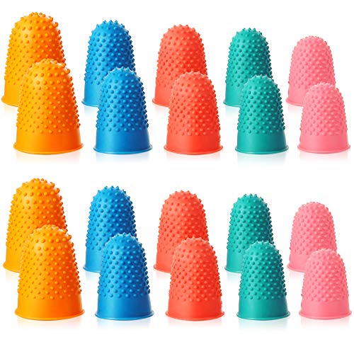 40 Pcs Rubber Finger Tip Covers Pads Set for Money Counting & Crafts