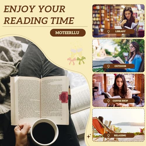 MOTEERLLU Bygone Mark Personalized Magnetic Leather Pen Holder Bookmark, Custom Bookmarks with Initial for Reading Women, Men, Teachers, Book Lovers Gifts£¨Red J£©