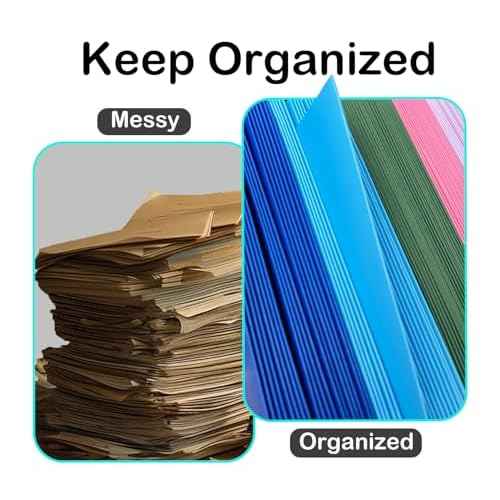 BIBRADAA¢ç 50 Packs Blue Paper Folders with Pockets,Paper Folder Surface with Waterproofing,Letter Size,Holds 100 Plus Sheets,for School,Office,Business.(50, Dark Blue)
