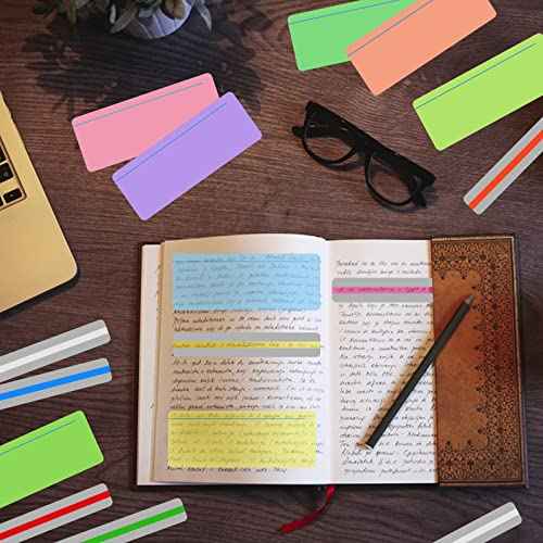 16 Pcs Guided Reading Strips Sentence Strips Highlight Strips Colored Overlay Highlight Bookmarks for Children Teacher Dyslexia Reading Tools