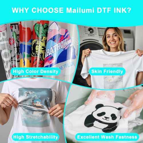 Premium DTF White Ink 1000ML, DTF Transfer Ink for ET8550 XP15000 L1800 I3200 XP600 Heat Transfer Printing, DTF Printer Ink for PET Film, Heat Transfer Printing Ink (W, 1000ML)