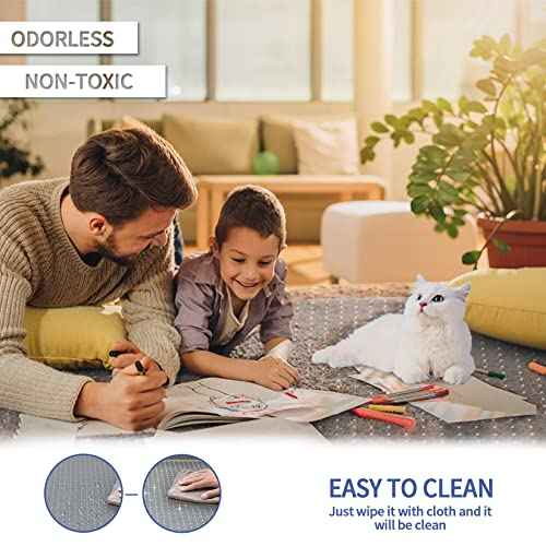Amyracel Chair Mat for Carpet, 48'' x 36'' Clear Computer Desk Chair Mat for Low Pile Carpeted Floors, Easy Glide Plastic Floor Mat for Office Chair on Carpet Protection