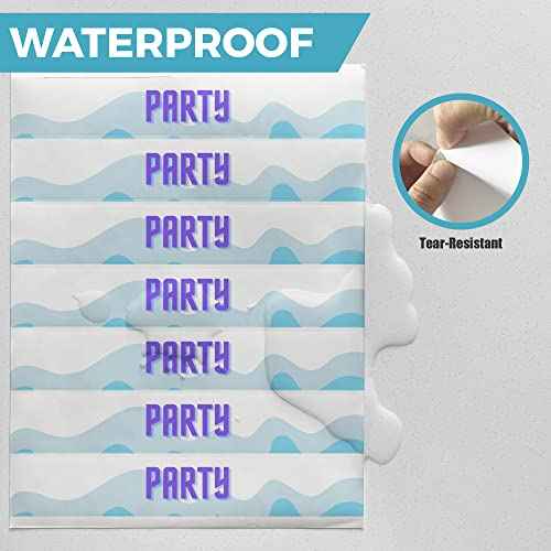 Mr-Label-Waterproof Blank Water Bottle Labels?for Inkjet|Laser Printer-Self-Adhesive Wraparound-for 16oz. Water Bottle-Matte White-for Wedding|Baby Shower|Corporate Events(10 Sheets Total 70 Labels)