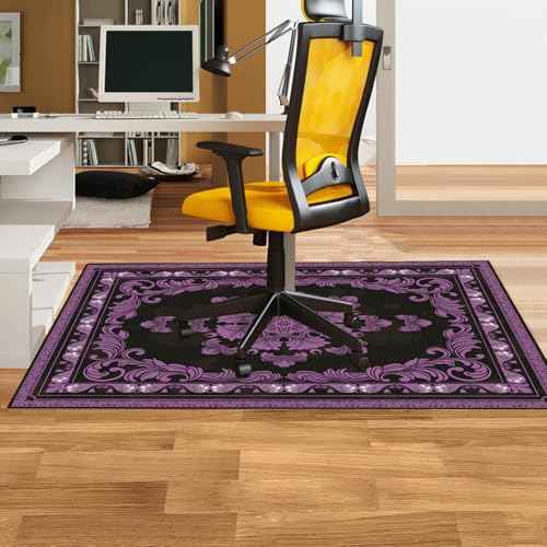 Office Chair Mat for Hardwood Floor Desk Mat, Computer Gaming Mat (Purple, 36'x48')