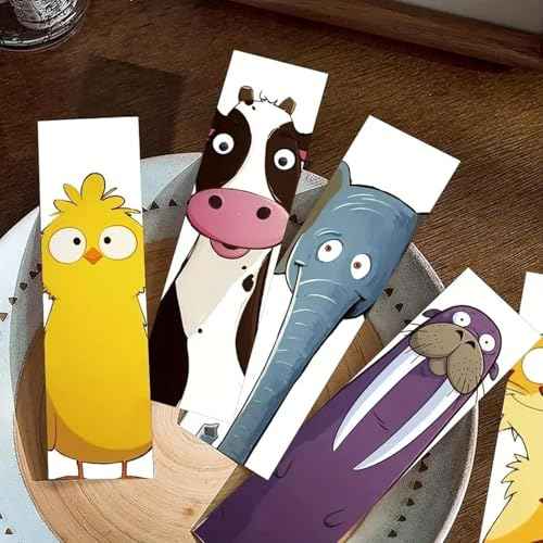 30PCS Funny Animal Bookmark for Kids - Creative Cartoon Page Holders, Unique Gifts for Book Lovers, Students, Readers on Christmas Easter Birthday School Rewards Library Reading