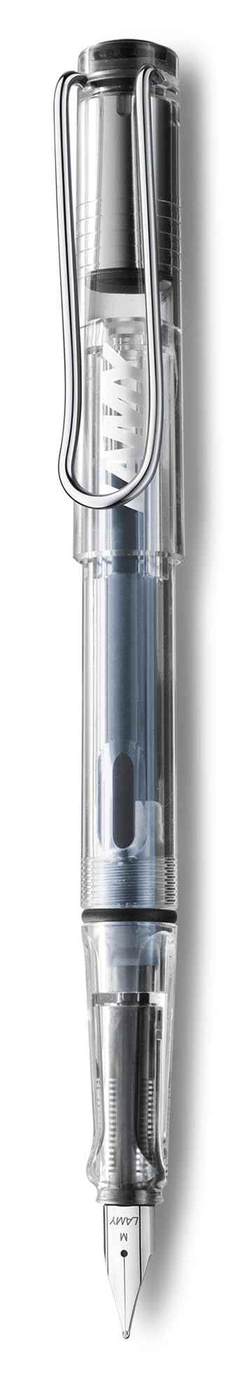 LAMY Transparent Vista Fountain Pen with Medium Nib and Blue Ink (L12M)