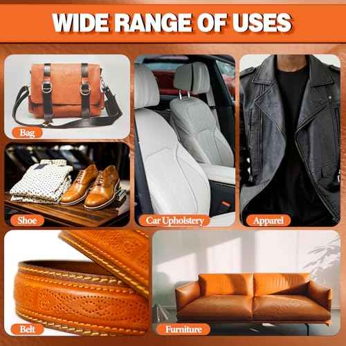 Leather Glue, 60ml Clear, High Strength & Flexible & Waterproof & Clear Leather Repair Glue for Jackets, Purses, Handbags, Sofa, Furniture, Car Seat, Shoes
