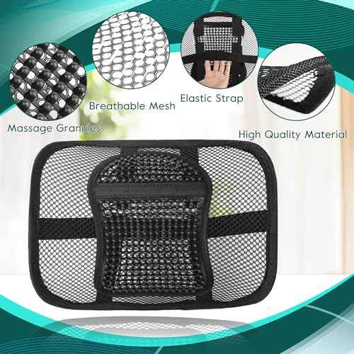 Samyoung 2 Pack Mesh Back Lumbar Support, Back Support Seat Cushion with Breathable Mesh for Office Chairs Car 12¡± x 16¡±