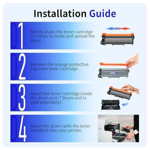 TN-660 Toner Cartridges Black Compatible for Brother TN660 TN-660 TN630 Toner Use with Brother HL-L2380DW HL-L2320D HL-L2340DW DCP-L2540DW MFC-L2700DW MFC-L2720DW Printer (Black, 4 Pack)