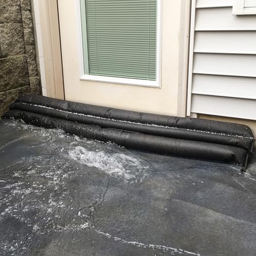 Quick Dam 5ft Water-Activated Flood Barriers Pack of 2 - Flood Control & Erosion Prevention