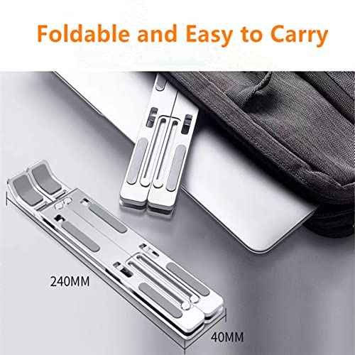 Laptop Stand for 13.3" Laptop Holder Riser Computer Stand, Adjustable Foldable Portable Notebook Stand, Compatible with 13" MacBook Pro and MacBook Air and Tablets, Grey (STAND001)