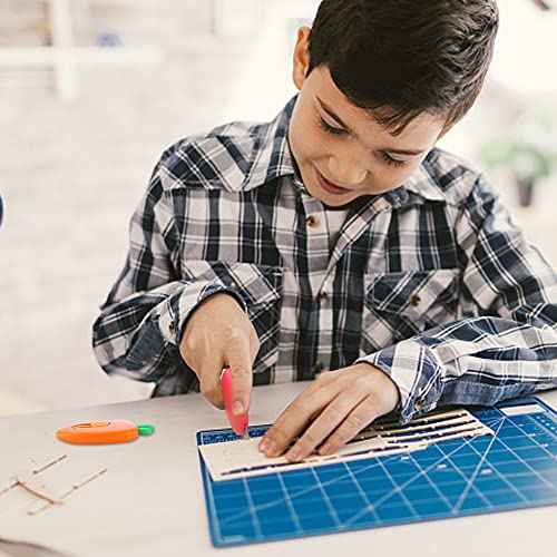 2 Pack Mini Creative Carrot an Strawberry Shaped Art & Craft Cutter Retractable Box Letter Opener Portable Utility Knives Office School Stationery for Cutting Envelope Paper Cardboard