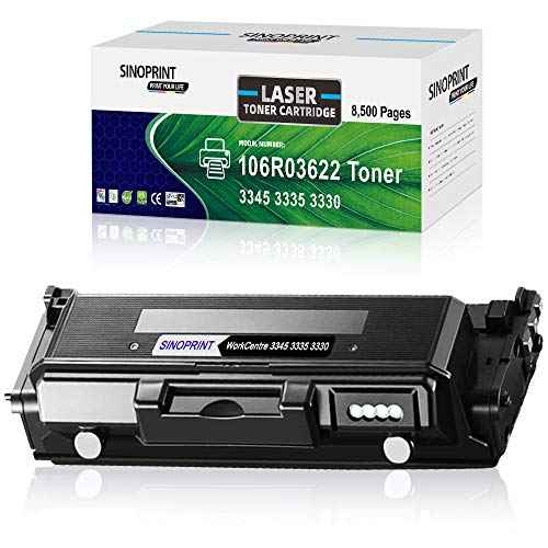 Compatible Toner Cartridge Replacement for Xerox WorkCentre 3335 3345 Phaser 3330 Toner 106R03622 High Capacity 8,500 Pages-106R03620 106R03624 Black 1 Pack