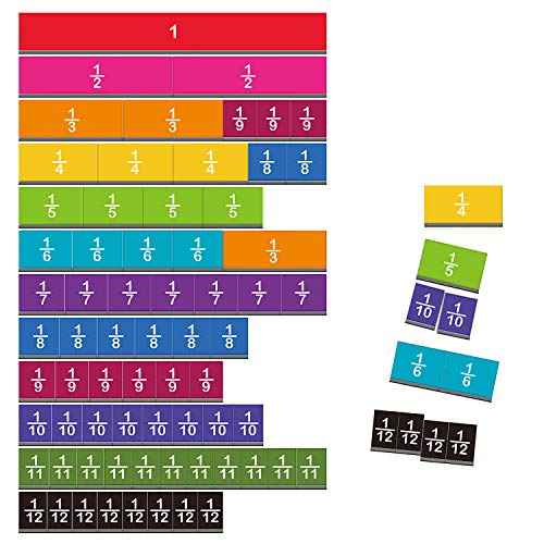 156 PCS Magnetic Fraction Tiles Circles, Educational Math Learning Manipulatives Set for Preschool Elementary School.