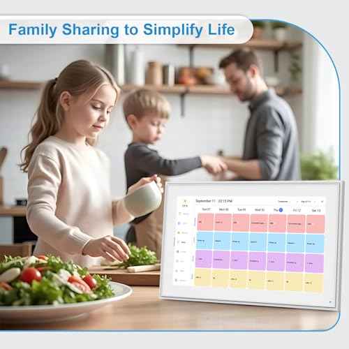 15.6 Inch Digital Calendar Wall Touchscreen&Chore Chart, 32GB Electronic Calendar+ Smart Family Planner, 1920*1080 HD Interactive Display For Your 2025 Daily Schedules, Wall and Desk Mountable