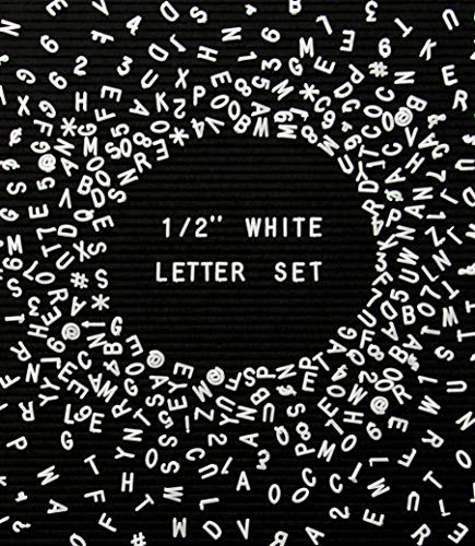 Felt Like Sharing White Plastic Letter Set for Letter Boards 1/2” - 326 Pieces