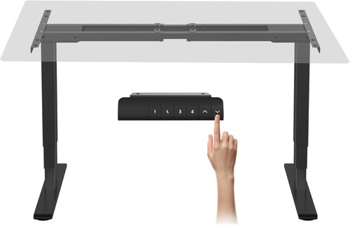 FLEXISPOT E6 Electric Height Adjustable Standing Desk Frame - Dual Motor, Black Finish