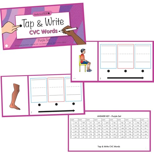 Really Good Stuff Tap and Write CVC Words - 120 Cards