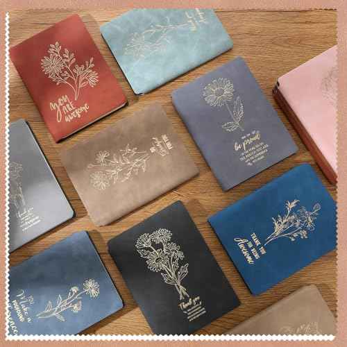 24 Pcs Christmas Thank You Appreciation Gifts for Women Teacher Mini Notebooks Bulk A6 Pocket Small Journals Tiny College Ruled Lined Notebook for Student Teacher School Xmas(Classic Color)