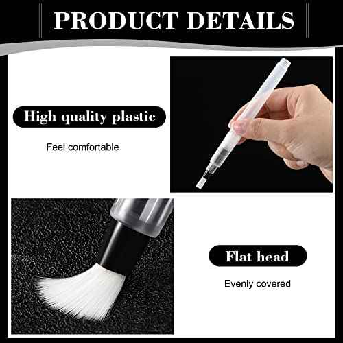 Breling 4 Pieces Pencil Style Envelope Moistener, Stamp Moistener with Nylon Brush Head Mailing Letter Sealer Envelope Licker for Office Classroom, Clear