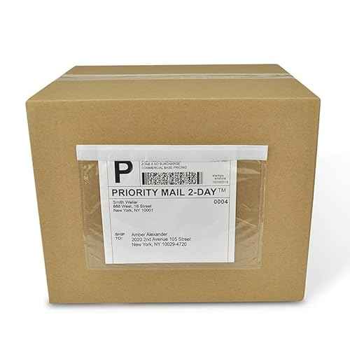 BEUYI Clear 7.5'' x 5.5'' Packing List Envelopes, Adhesive Shipping Label Pouches/Sleeves (50 Pack)